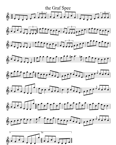 The Graf Spee sheet music preview