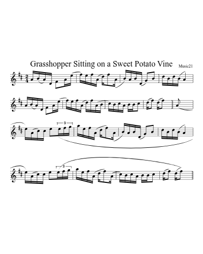 Grasshopper Sitting on a Sweet Potato Vine preview