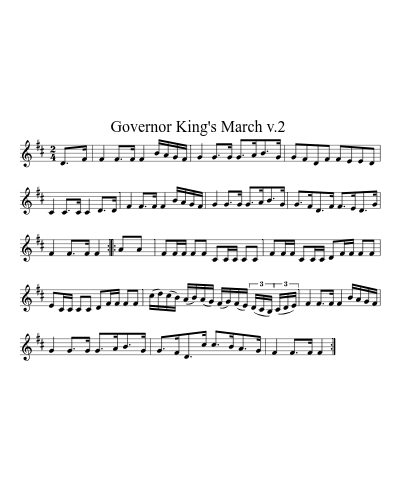 Governor King's March  v.2