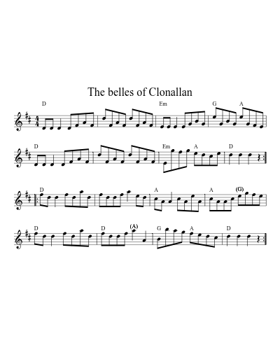 The belles of Clonallan (Version 4) sheet music preview