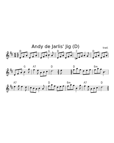 Andy de Jarlis' Jig   (D) (Bellmans Ingonish Andy Tobins Set)