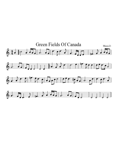 Green Fields Of Canada