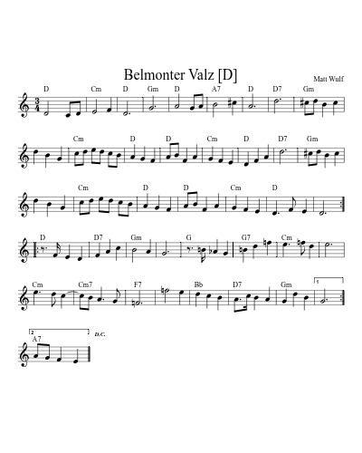 Belmonter Valz [D] (Version 2)
