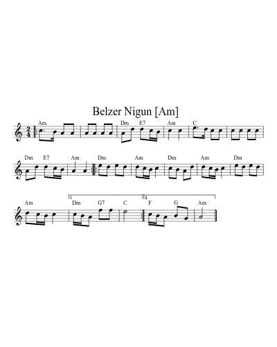 Belzer Nigun   [Am] (Version 2)