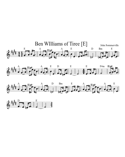 Ben WIlliams of Tiree   [E]