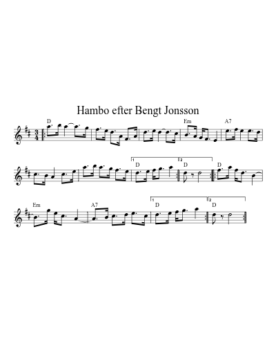 Hambo efter Bengt Jonsson (Version 2)
