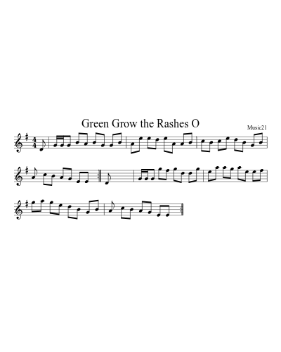 Green Grow the Rashes O (Version 2) preview