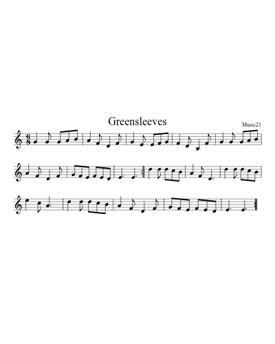 Greensleeves (Version 2)