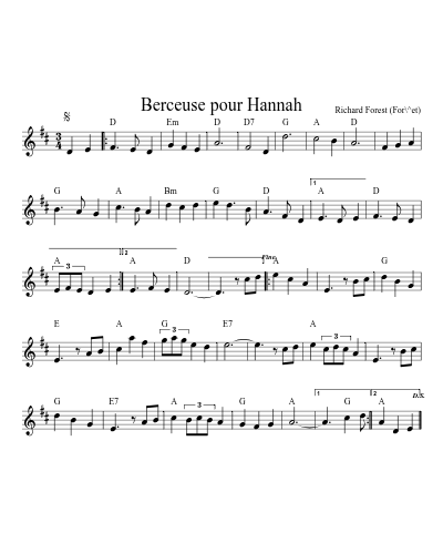 Berceuse pour Hannah (Version 3)