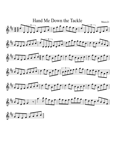 Hand Me Down the Tackle