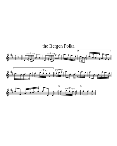 the Bergen Polka sheet music preview
