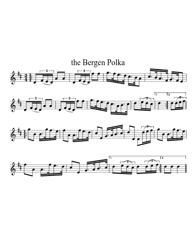the Bergen Polka (Version 2) sheet music preview