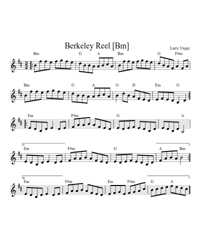 Berkeley Reel    [Bm] (Version 3)