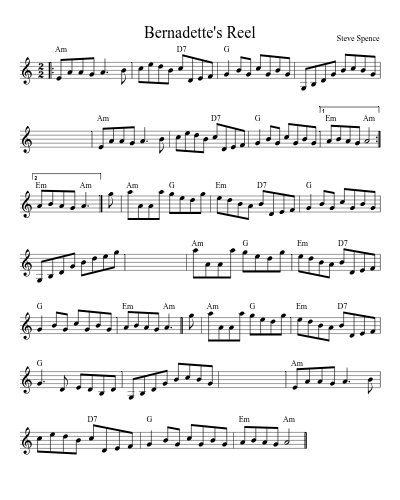 Bernadette's reel (Version 2)