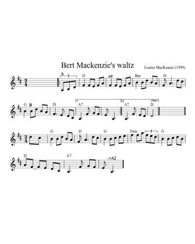 Bert Mackenzie's waltz (Version 2)