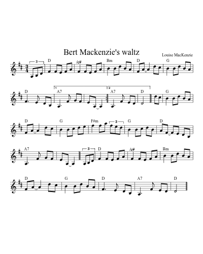 Bert Mackenzie's waltz (Version 3)