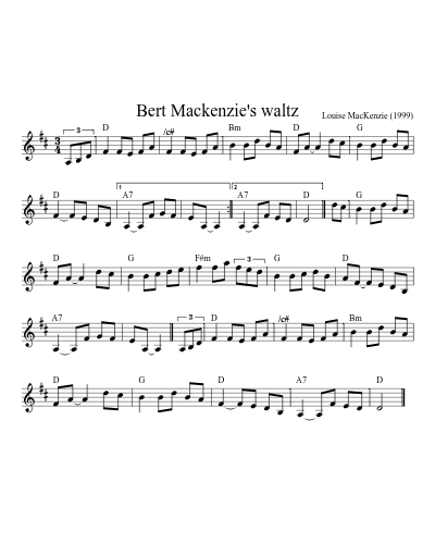 Bert Mackenzie's waltz (Version 5)