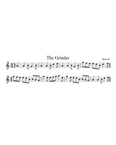 The Grinder sheet music preview