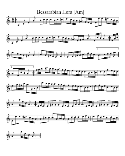 Bessarabian Hora    [Am] (Version 2)