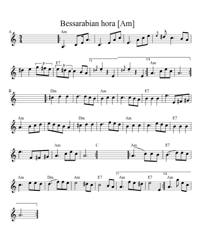 Bessarabian Hora    [Am] (Version 3)