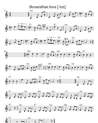 Bessarabian Hora    [Am] (Version 5)