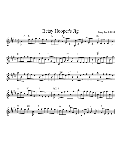Betsy Hooper's Jig (Version 6)