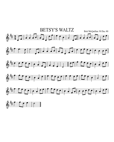 BETSY'S WALTZ (Version 2)