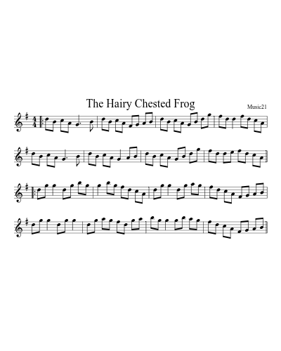 The Hairy Chested Frog preview