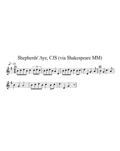 Shepherds' Aye, CJS (via Shakespeare MM)