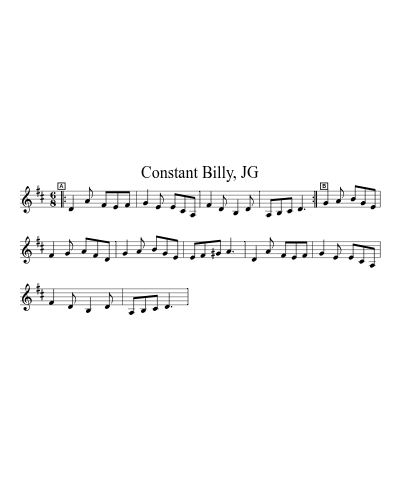 Constant Billy, JG sheet music preview