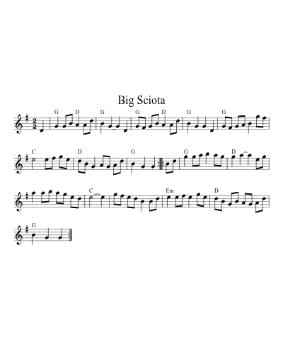 Big Sciota sheet music preview