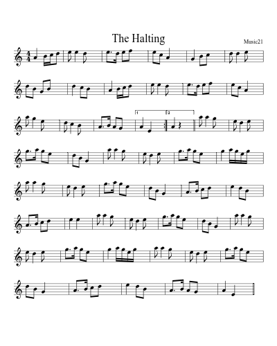 The Halting sheet music preview