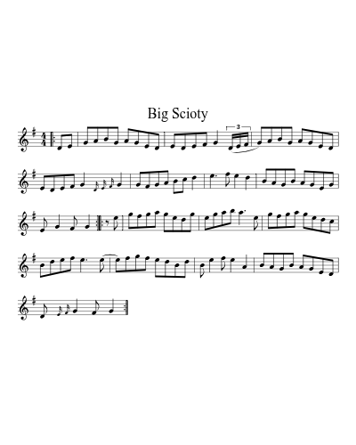 Big Scioty (Version 20) sheet music preview