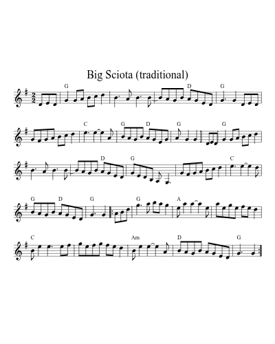 Big Sciota (traditional) (Version 9) sheet music preview