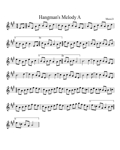 Hangman's Melody A