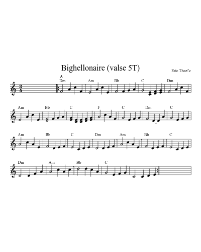 Bighellonaire (valse 5T) (Version 2)