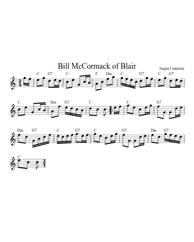 Bill McCormack of Blair