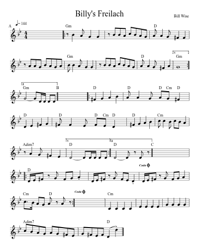 Billy's Freilach (Version 5)