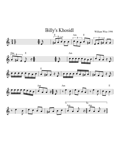 Billy's Khosidl (Version 4)