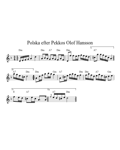 Polska efter Pekkos Olof Hansson
