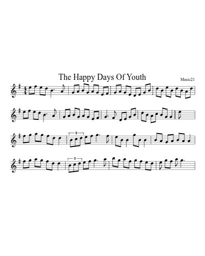The Happy Days Of Youth