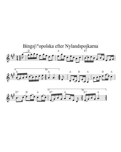 Bingsj\"opolska efter Nylandspojkarna