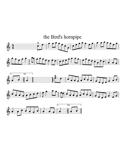 the Bird's hornpipe preview