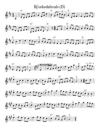 Bj\orkedalsvals (D) (Version 2)