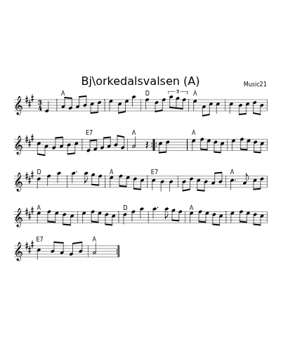 Bj\orkedalsvalsen (A) (Version 2)