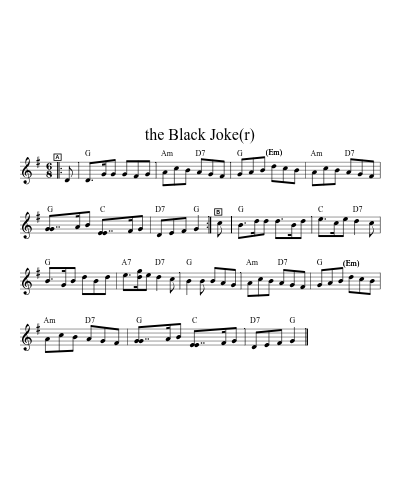 the Black Joke(r) sheet music preview