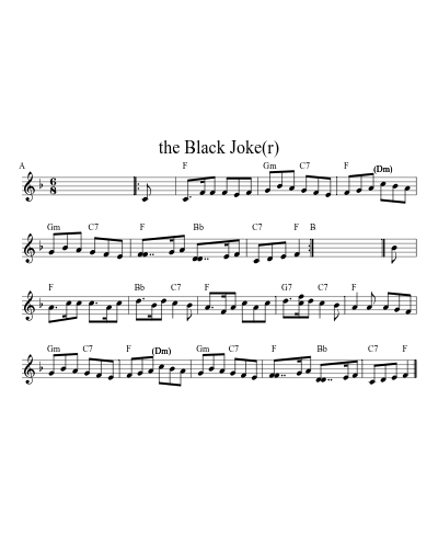 the Black Joke(r) (Version 2) sheet music preview