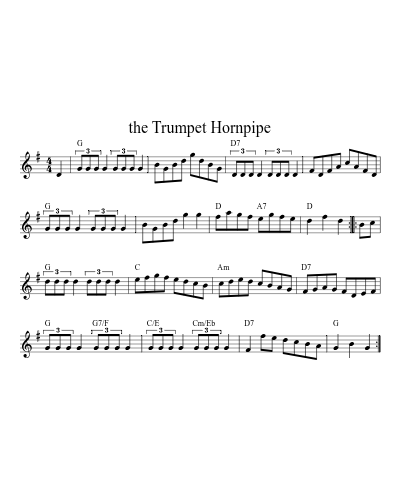 The Trumpet Hornpipe (Version 6) sheet music preview
