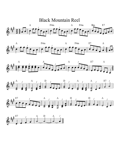Black Mountain Reel (Version 2)