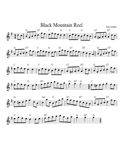 Black Mountain Reel (Version 3)